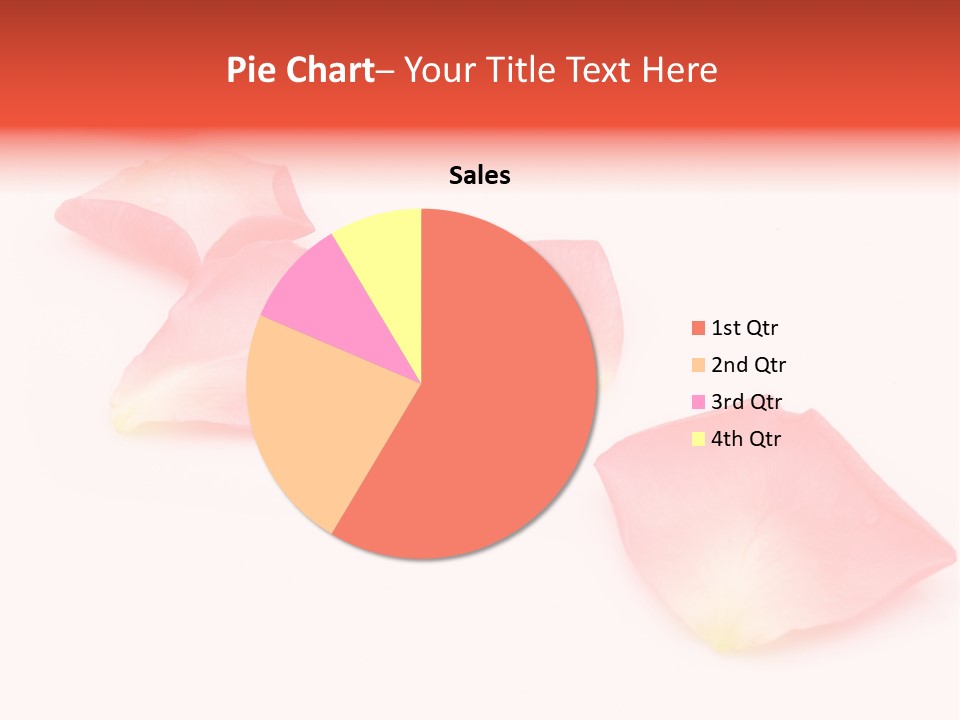 A Group Of Pink Flowers On A White Background PowerPoint Template