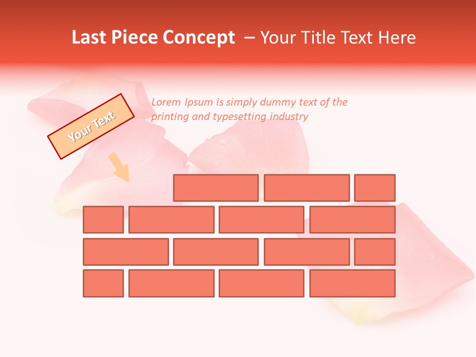 A Group Of Pink Flowers On A White Background PowerPoint Template