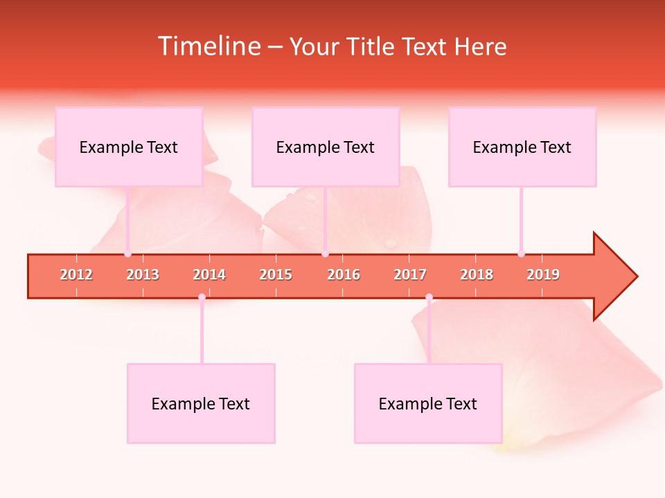 A Group Of Pink Flowers On A White Background PowerPoint Template