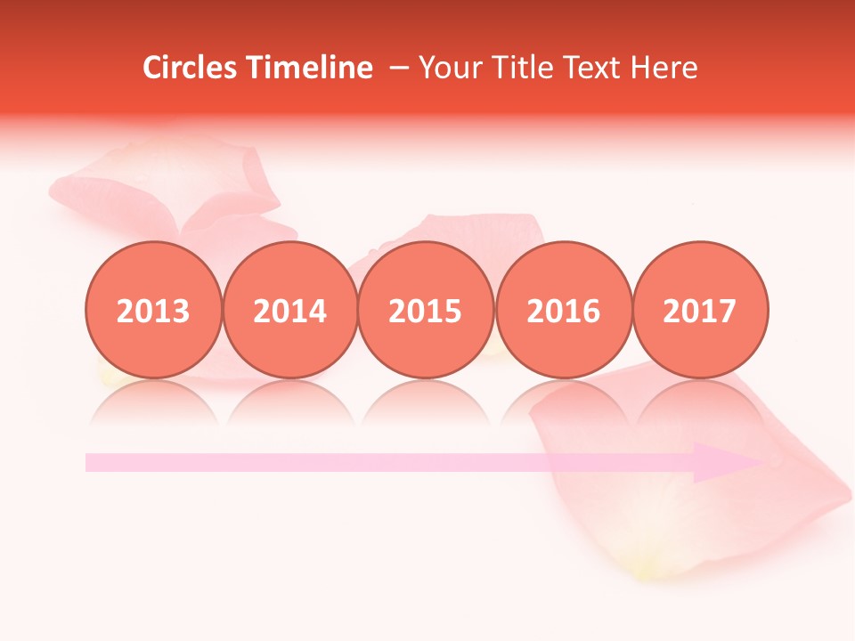 A Group Of Pink Flowers On A White Background PowerPoint Template