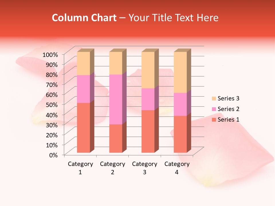 A Group Of Pink Flowers On A White Background PowerPoint Template