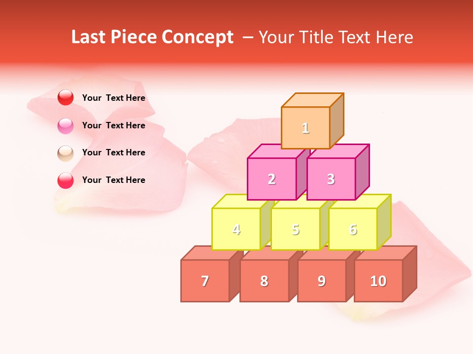 A Group Of Pink Flowers On A White Background PowerPoint Template