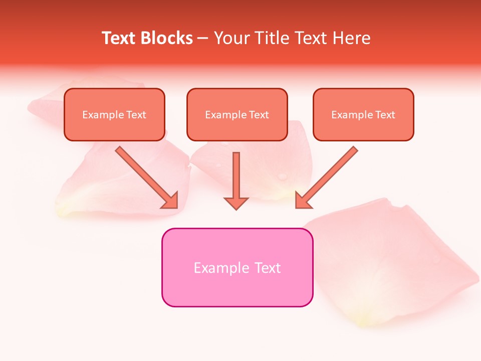A Group Of Pink Flowers On A White Background PowerPoint Template
