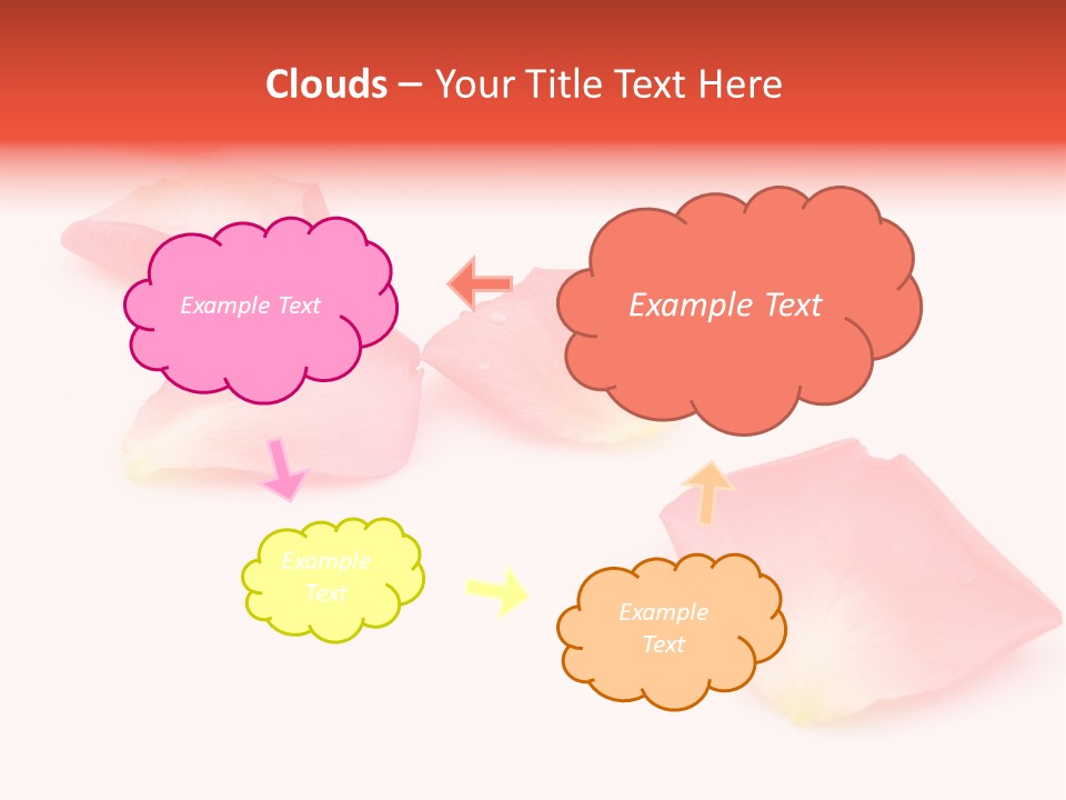 A Group Of Pink Flowers On A White Background PowerPoint Template