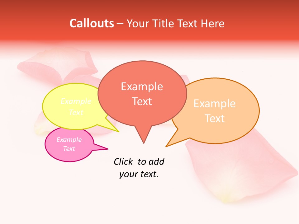 A Group Of Pink Flowers On A White Background PowerPoint Template