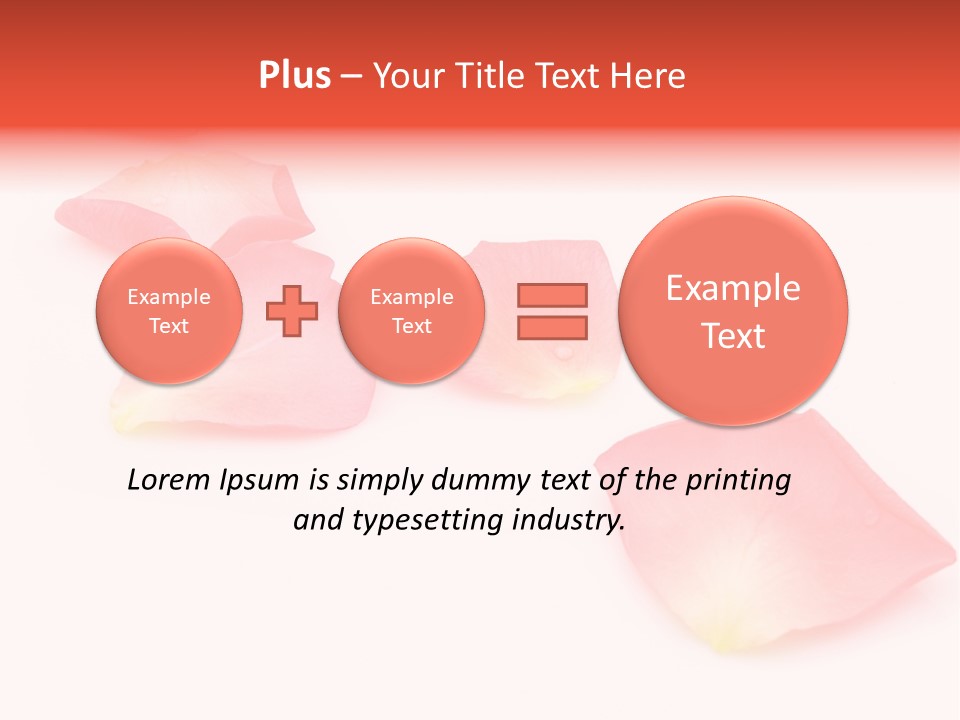 A Group Of Pink Flowers On A White Background PowerPoint Template