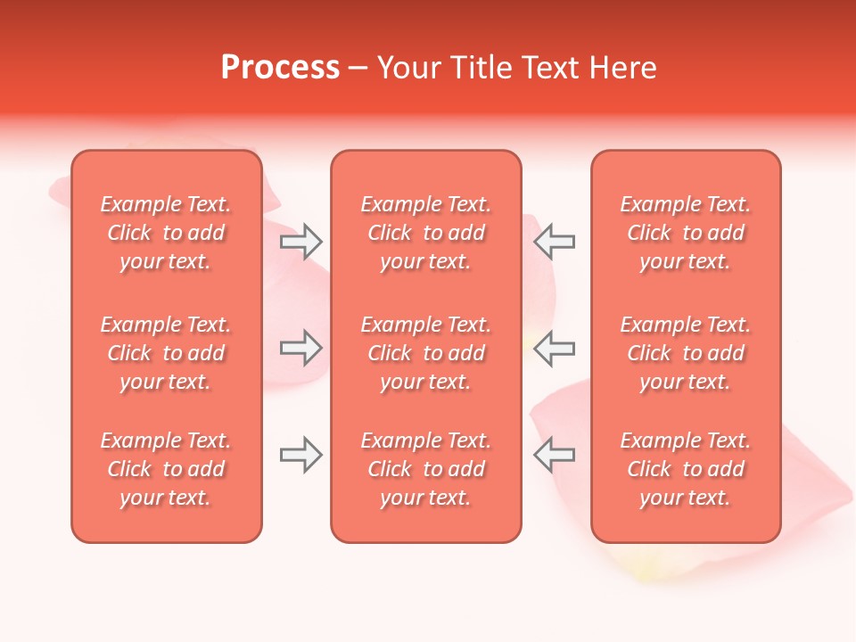 A Group Of Pink Flowers On A White Background PowerPoint Template