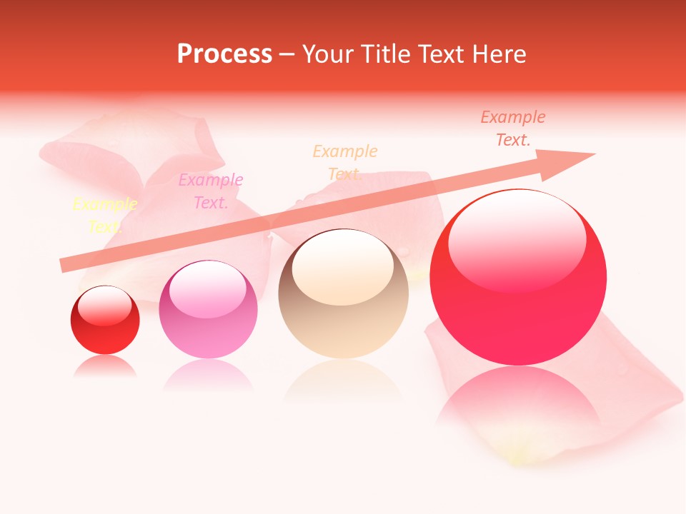 A Group Of Pink Flowers On A White Background PowerPoint Template