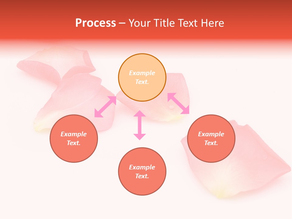 A Group Of Pink Flowers On A White Background PowerPoint Template