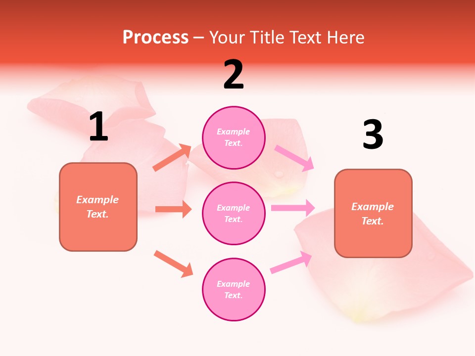A Group Of Pink Flowers On A White Background PowerPoint Template