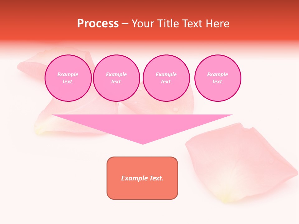 A Group Of Pink Flowers On A White Background PowerPoint Template