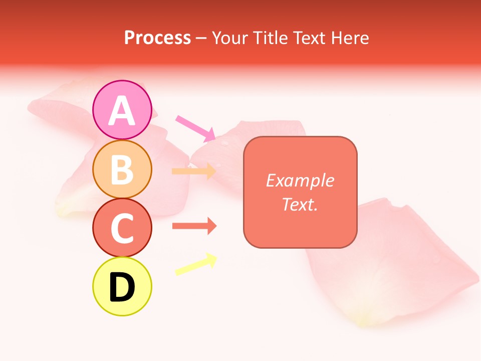 A Group Of Pink Flowers On A White Background PowerPoint Template