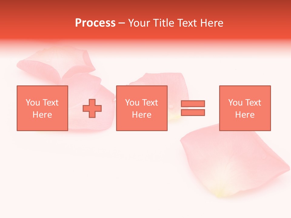 A Group Of Pink Flowers On A White Background PowerPoint Template