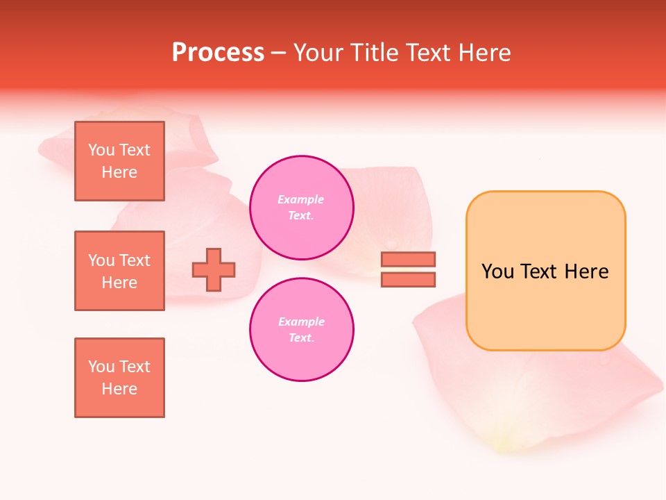 A Group Of Pink Flowers On A White Background PowerPoint Template