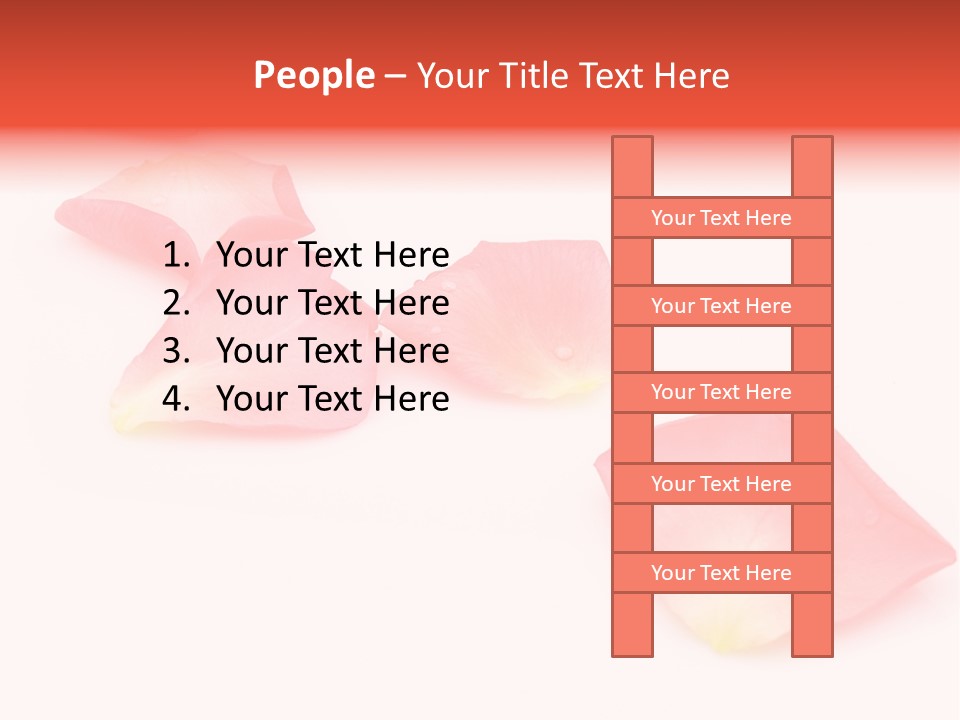 A Group Of Pink Flowers On A White Background PowerPoint Template