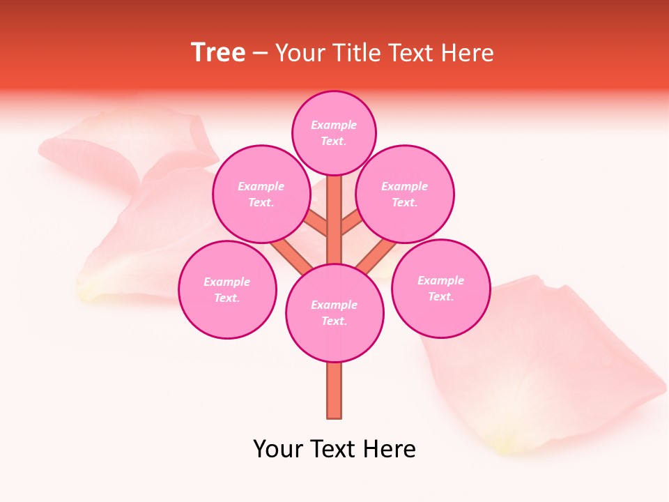 A Group Of Pink Flowers On A White Background PowerPoint Template