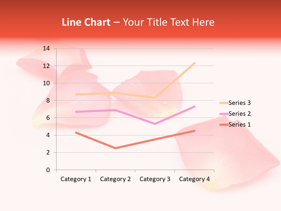 A Group Of Pink Flowers On A White Background PowerPoint Template