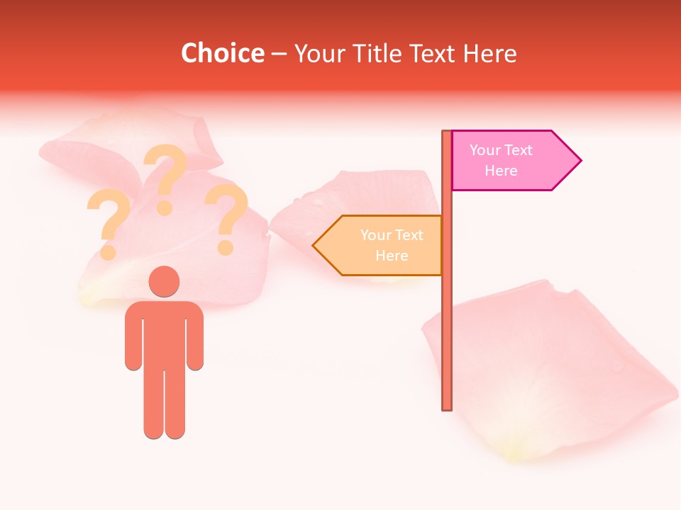 A Group Of Pink Flowers On A White Background PowerPoint Template