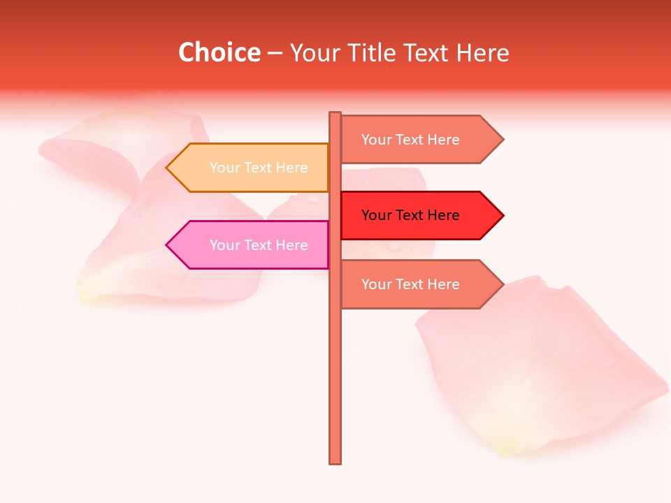 A Group Of Pink Flowers On A White Background PowerPoint Template