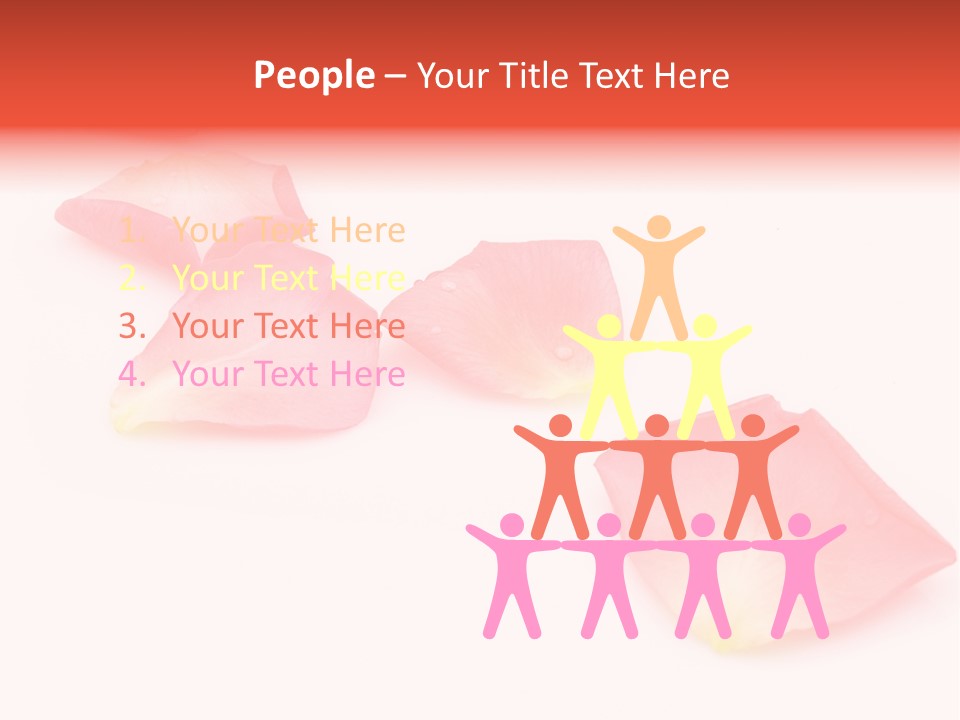 A Group Of Pink Flowers On A White Background PowerPoint Template