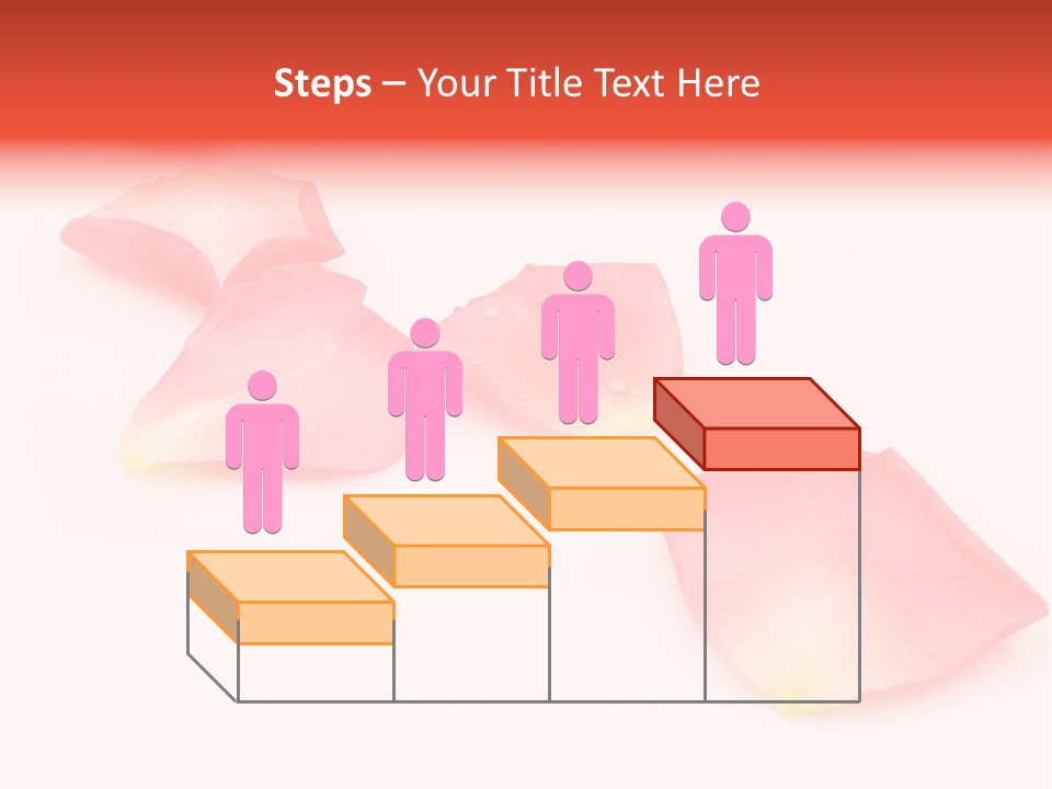 A Group Of Pink Flowers On A White Background PowerPoint Template