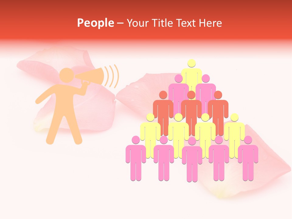 A Group Of Pink Flowers On A White Background PowerPoint Template