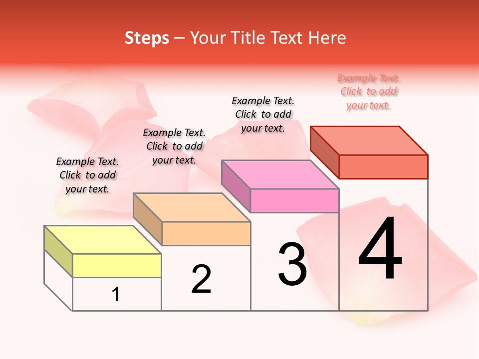 A Group Of Pink Flowers On A White Background PowerPoint Template