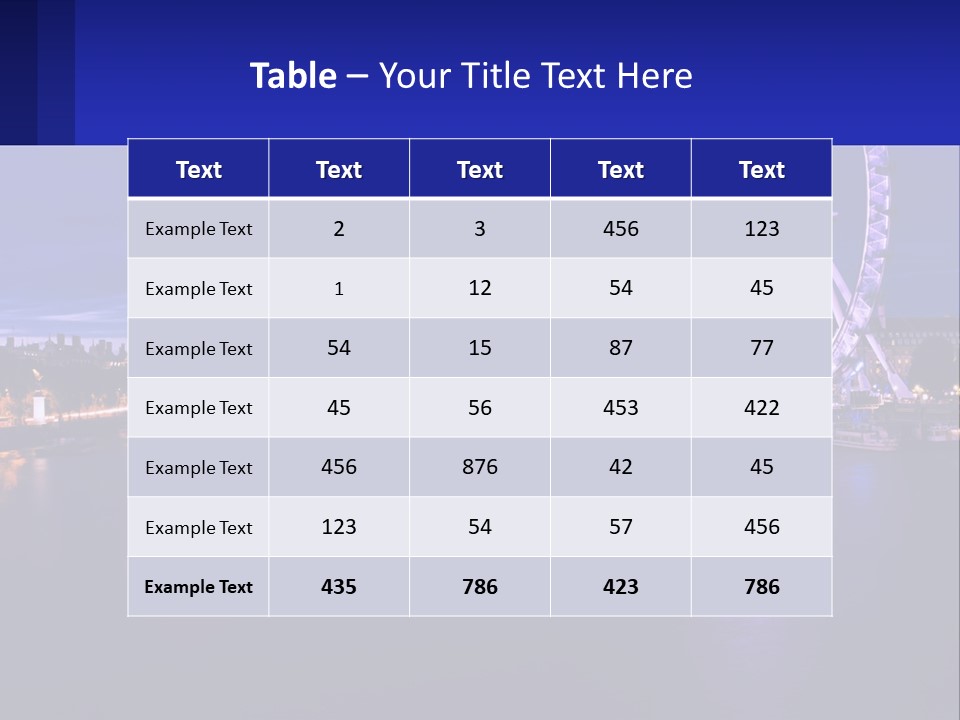A Ferris Wheel In The Middle Of A River At Night PowerPoint Template