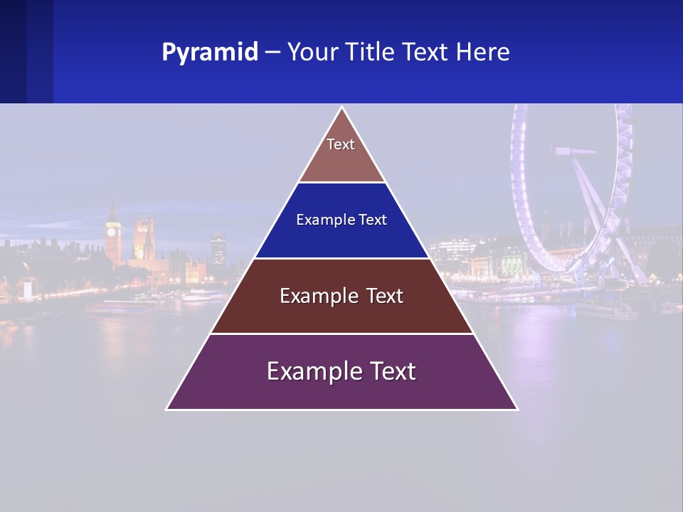 A Ferris Wheel In The Middle Of A River At Night PowerPoint Template
