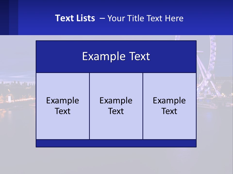 A Ferris Wheel In The Middle Of A River At Night PowerPoint Template