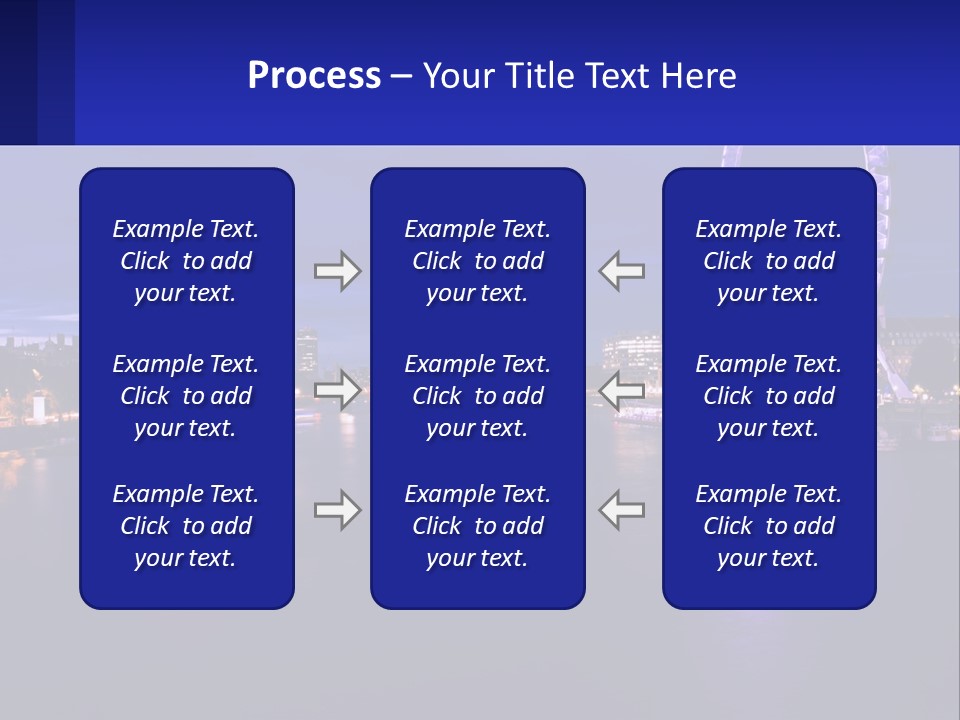A Ferris Wheel In The Middle Of A River At Night PowerPoint Template
