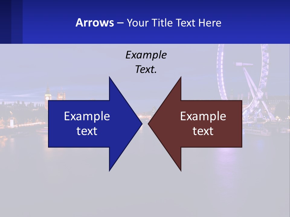 A Ferris Wheel In The Middle Of A River At Night PowerPoint Template