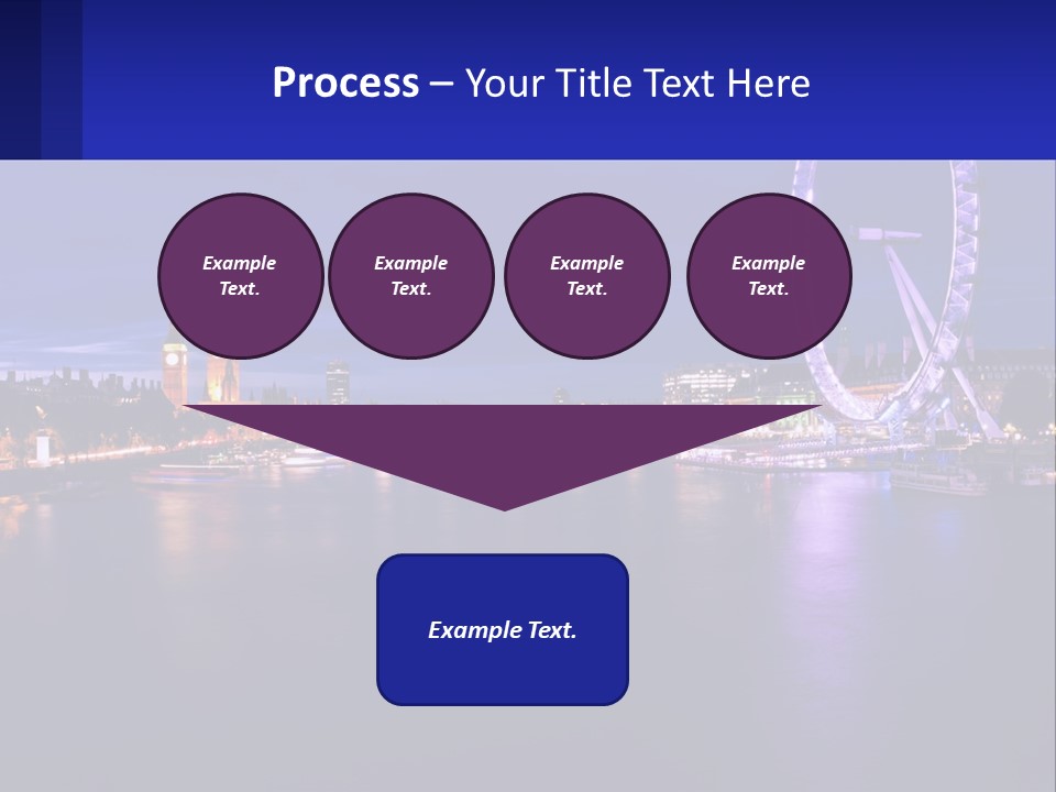 A Ferris Wheel In The Middle Of A River At Night PowerPoint Template