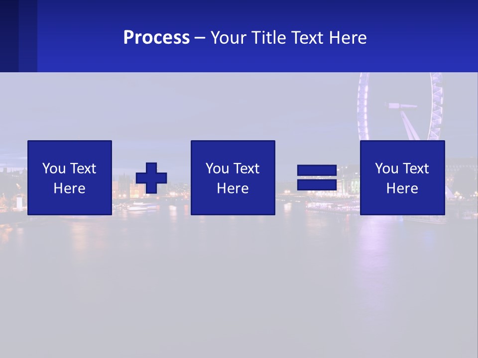 A Ferris Wheel In The Middle Of A River At Night PowerPoint Template