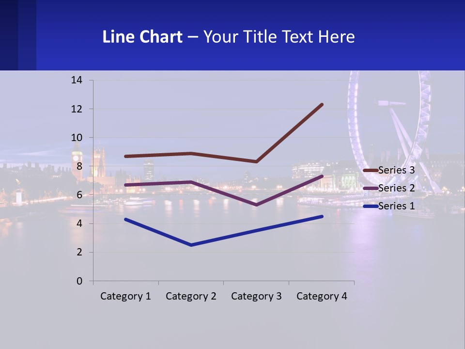 A Ferris Wheel In The Middle Of A River At Night PowerPoint Template