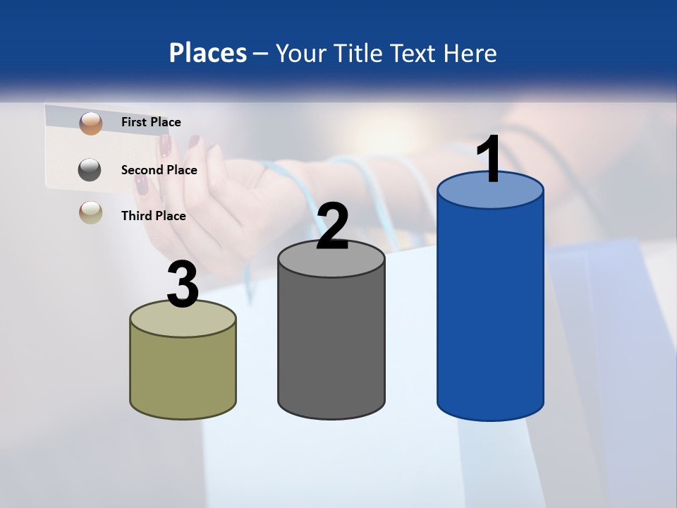 A Woman Holding Shopping Bags With A Credit Card In Her Hand PowerPoint Template