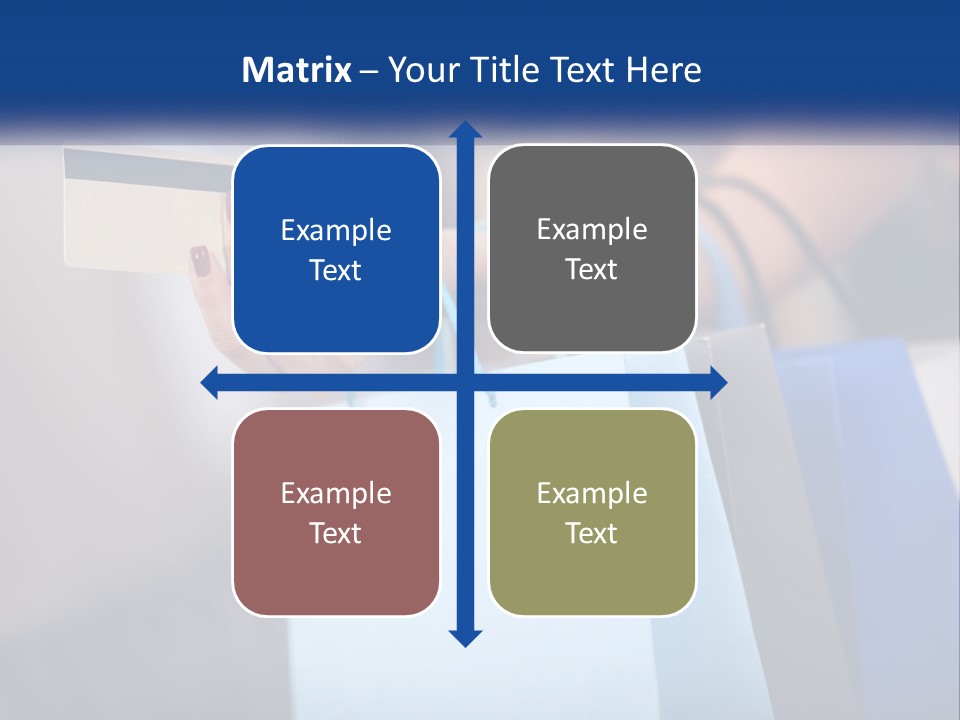 A Woman Holding Shopping Bags With A Credit Card In Her Hand PowerPoint Template