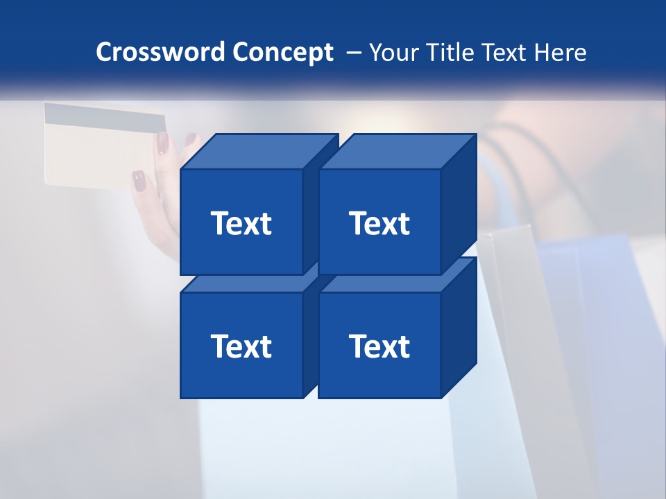 A Woman Holding Shopping Bags With A Credit Card In Her Hand PowerPoint Template