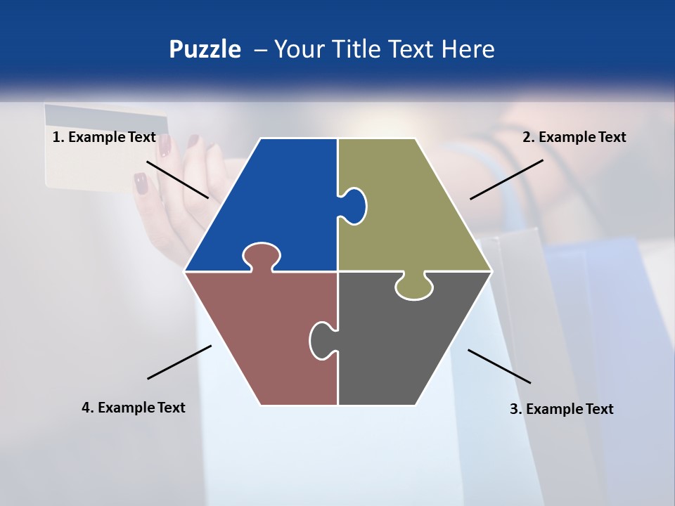 A Woman Holding Shopping Bags With A Credit Card In Her Hand PowerPoint Template