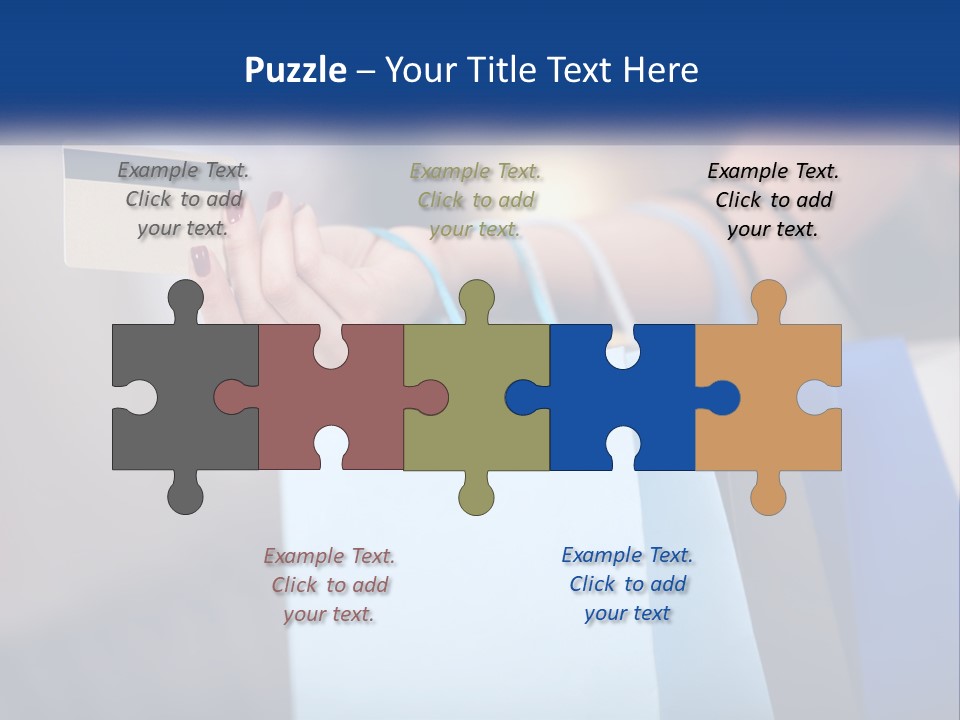 A Woman Holding Shopping Bags With A Credit Card In Her Hand PowerPoint Template