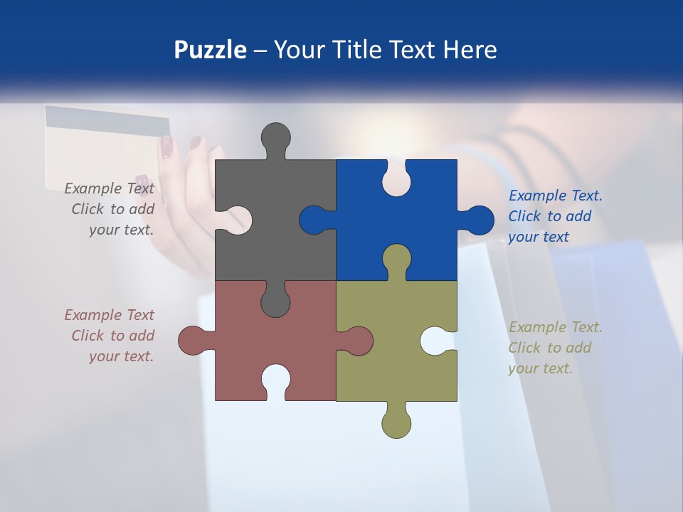 A Woman Holding Shopping Bags With A Credit Card In Her Hand PowerPoint Template