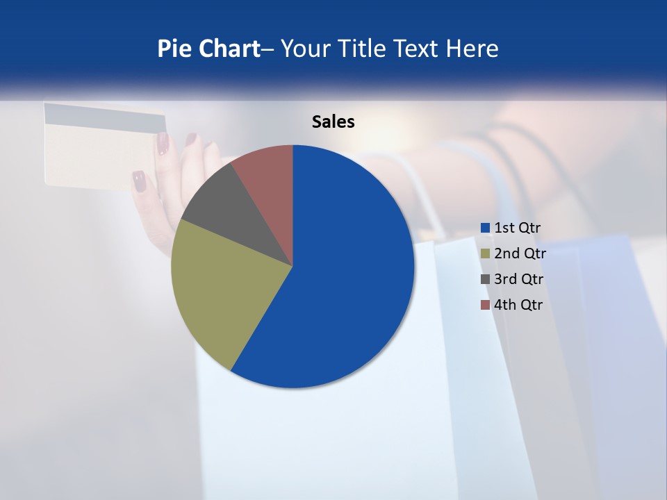 A Woman Holding Shopping Bags With A Credit Card In Her Hand PowerPoint Template