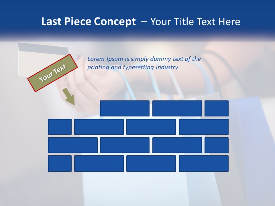 A Woman Holding Shopping Bags With A Credit Card In Her Hand PowerPoint Template