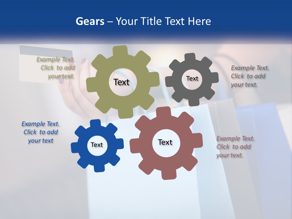 A Woman Holding Shopping Bags With A Credit Card In Her Hand PowerPoint Template