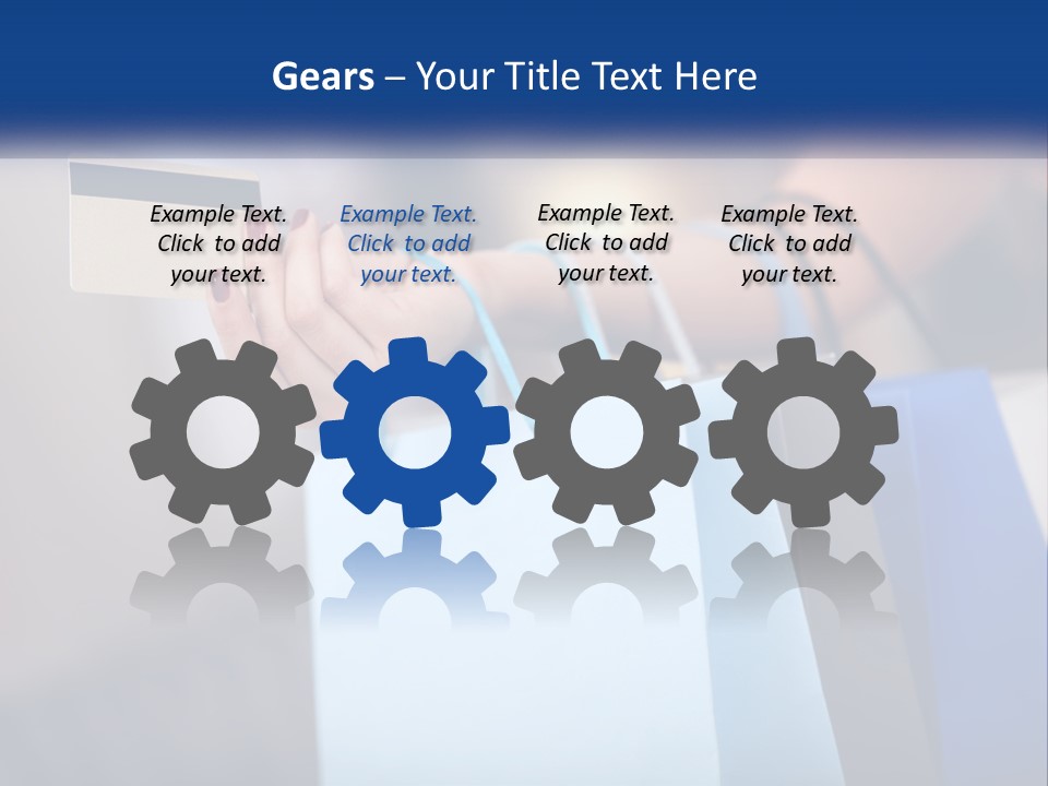 A Woman Holding Shopping Bags With A Credit Card In Her Hand PowerPoint Template