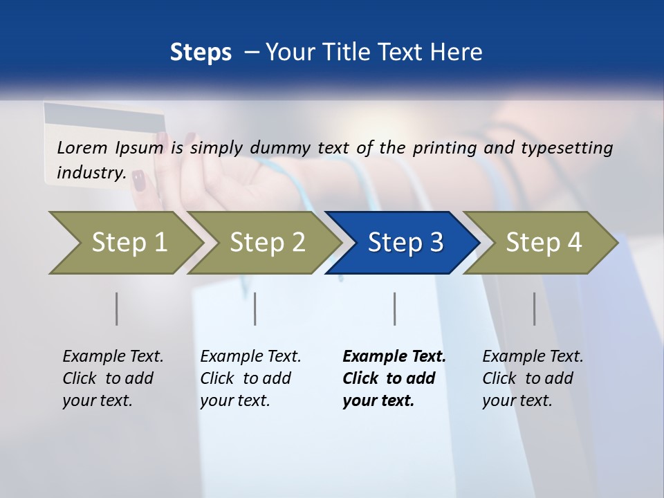 A Woman Holding Shopping Bags With A Credit Card In Her Hand PowerPoint Template