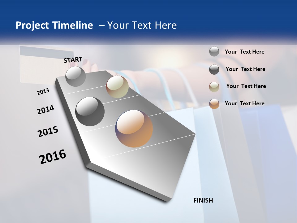 A Woman Holding Shopping Bags With A Credit Card In Her Hand PowerPoint Template