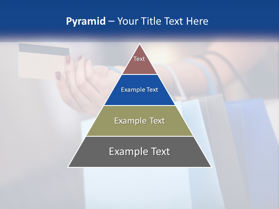 A Woman Holding Shopping Bags With A Credit Card In Her Hand PowerPoint Template