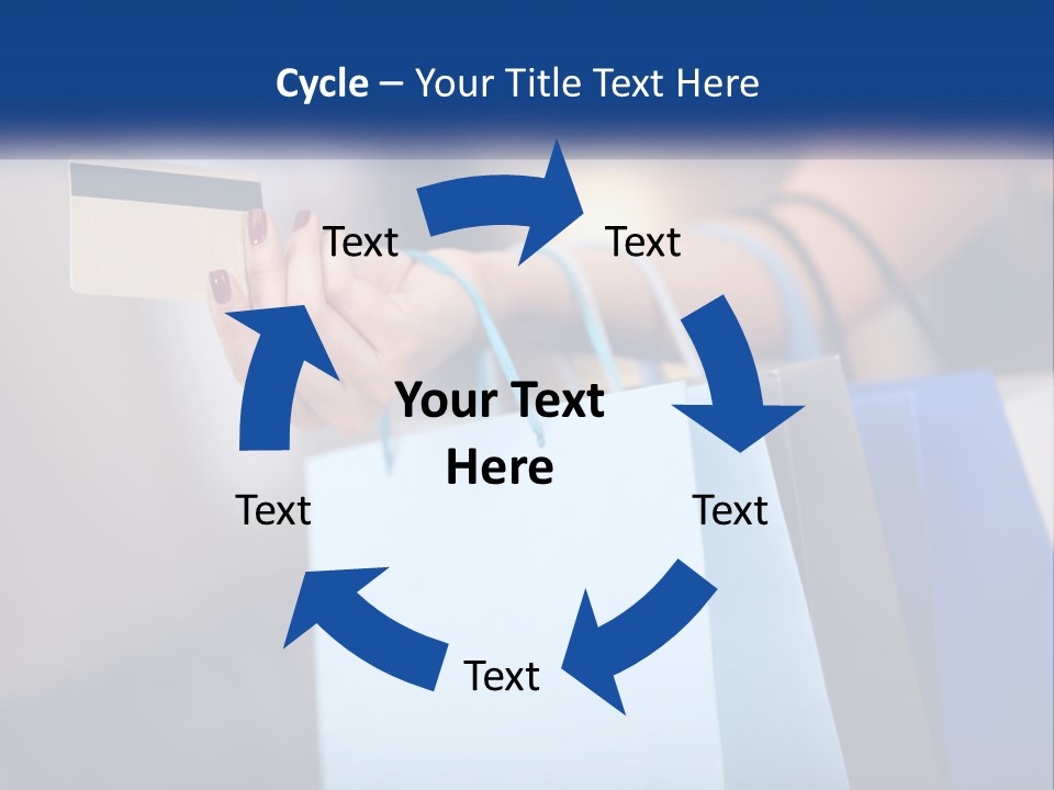 A Woman Holding Shopping Bags With A Credit Card In Her Hand PowerPoint Template