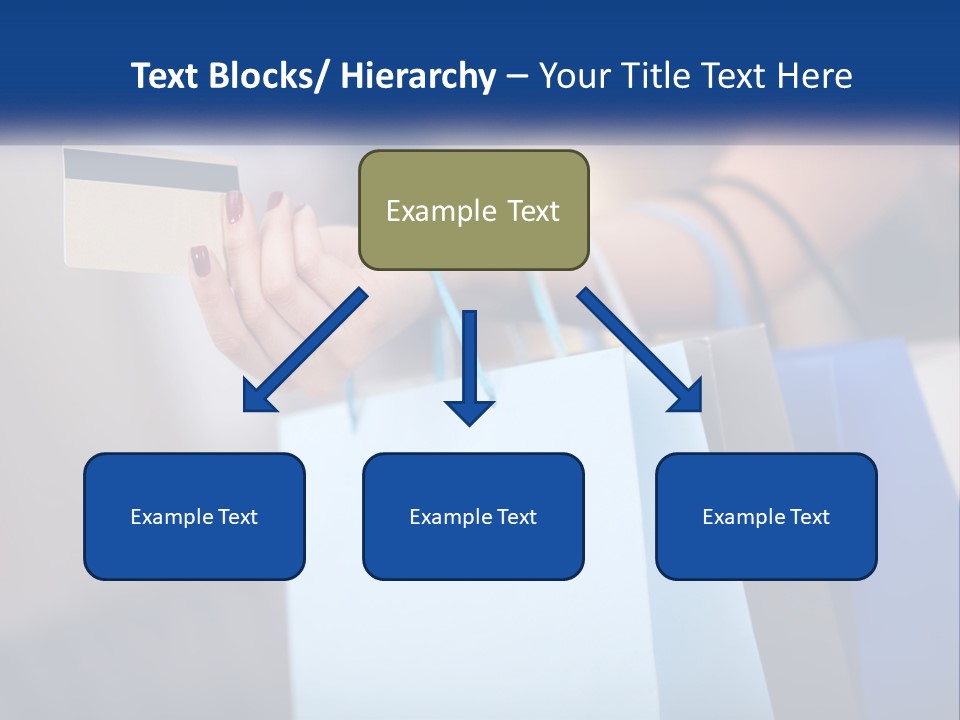 A Woman Holding Shopping Bags With A Credit Card In Her Hand PowerPoint Template